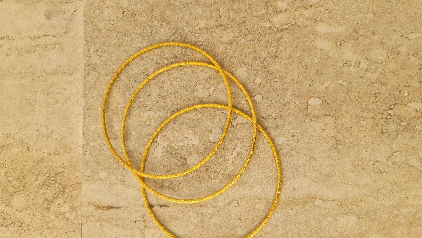 Pulseras glitter doradas