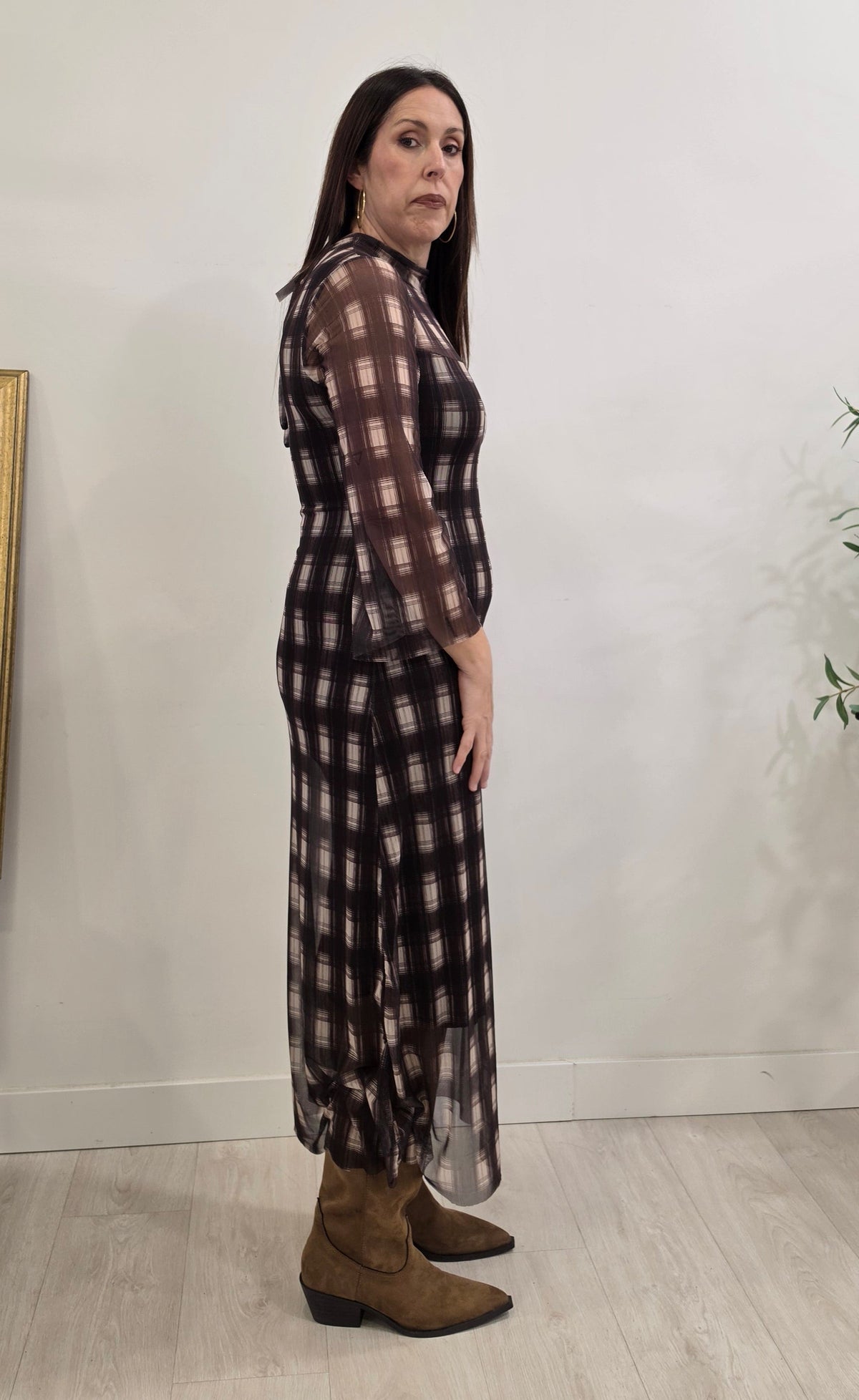 VESTIDO LAZO MARRÓN