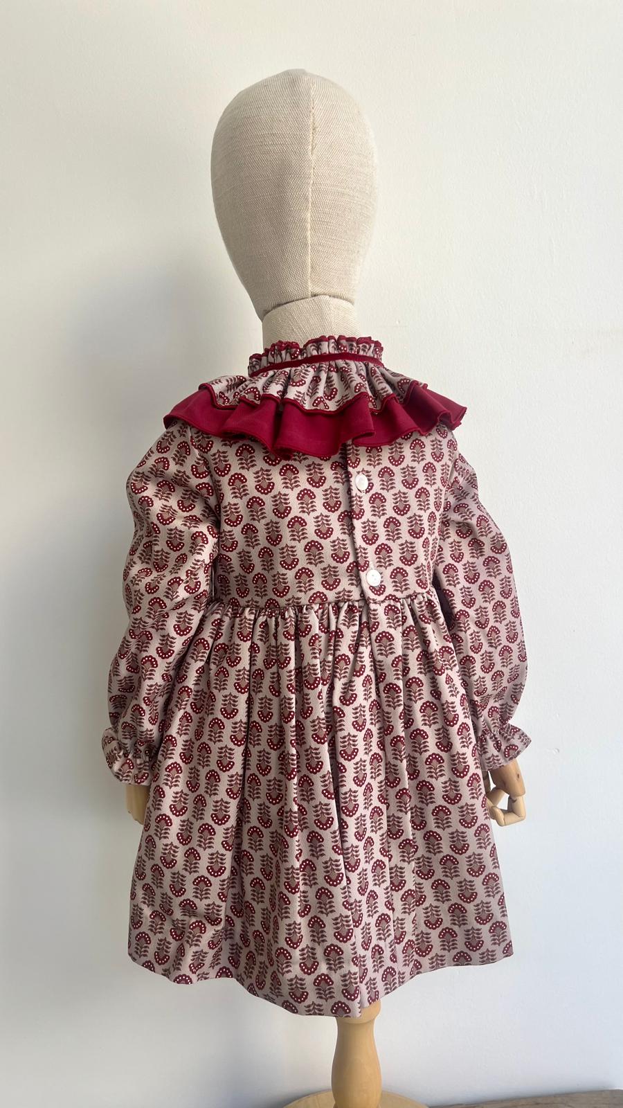 VESTIDO PIEDRA BURDEOS