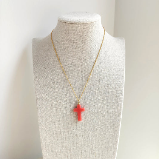 COLLAR CRUZ CORAL