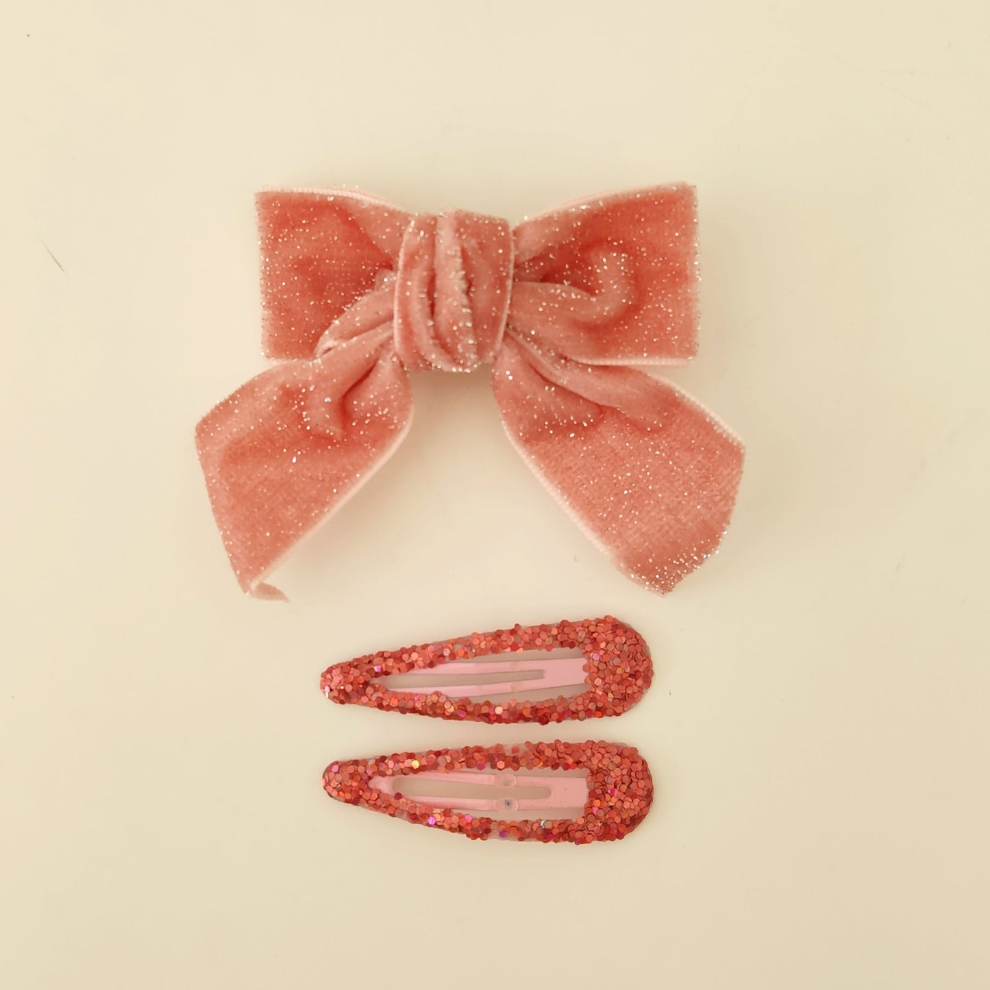 PACK LAZO + CLIPS GLITTER