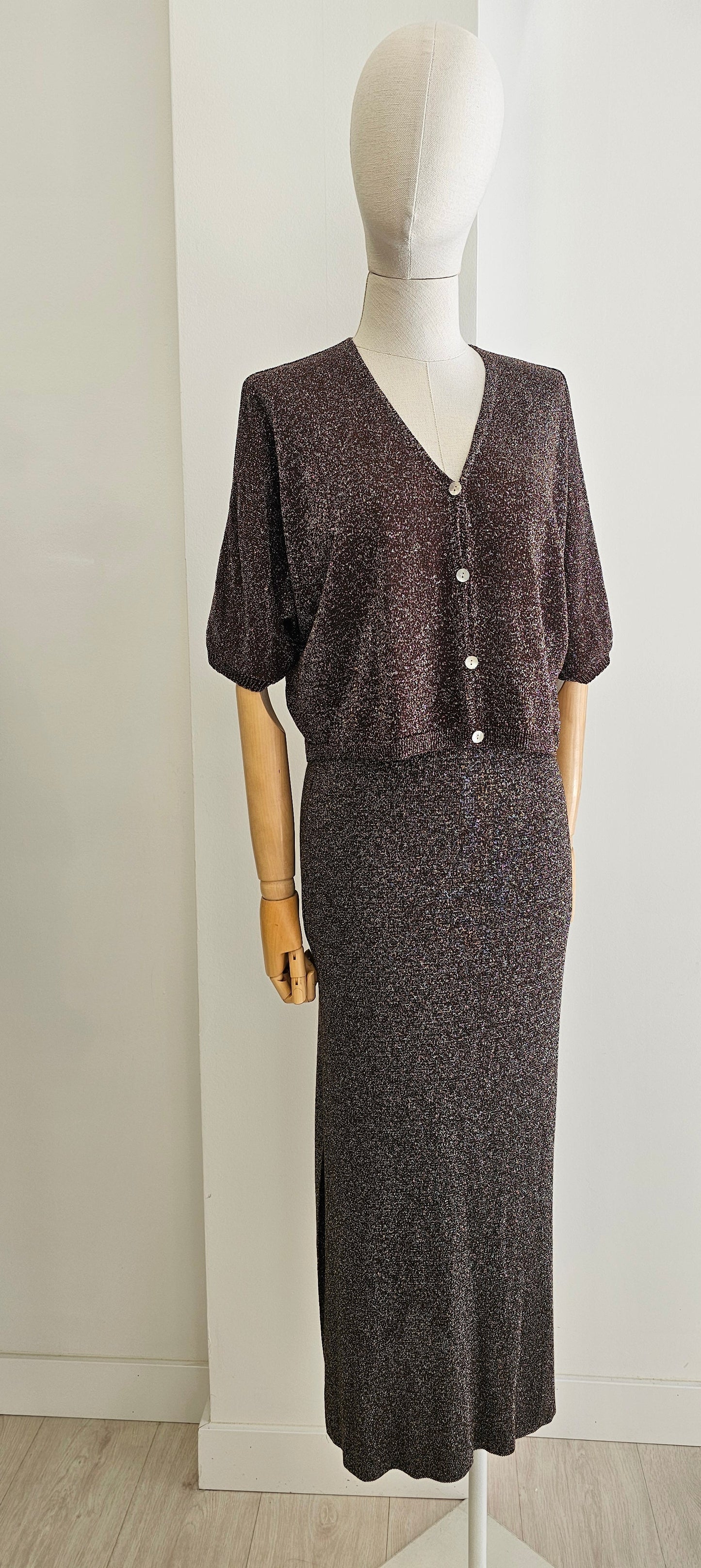 CONJUNTO LUREX CHOCOLATE