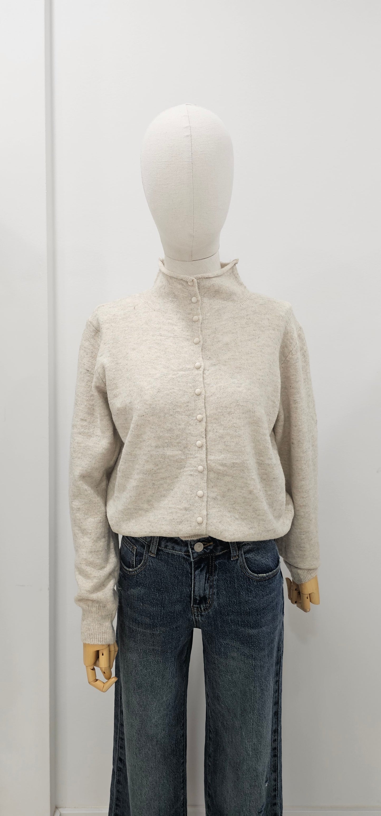 JERSEY BOTÓN BEIGE