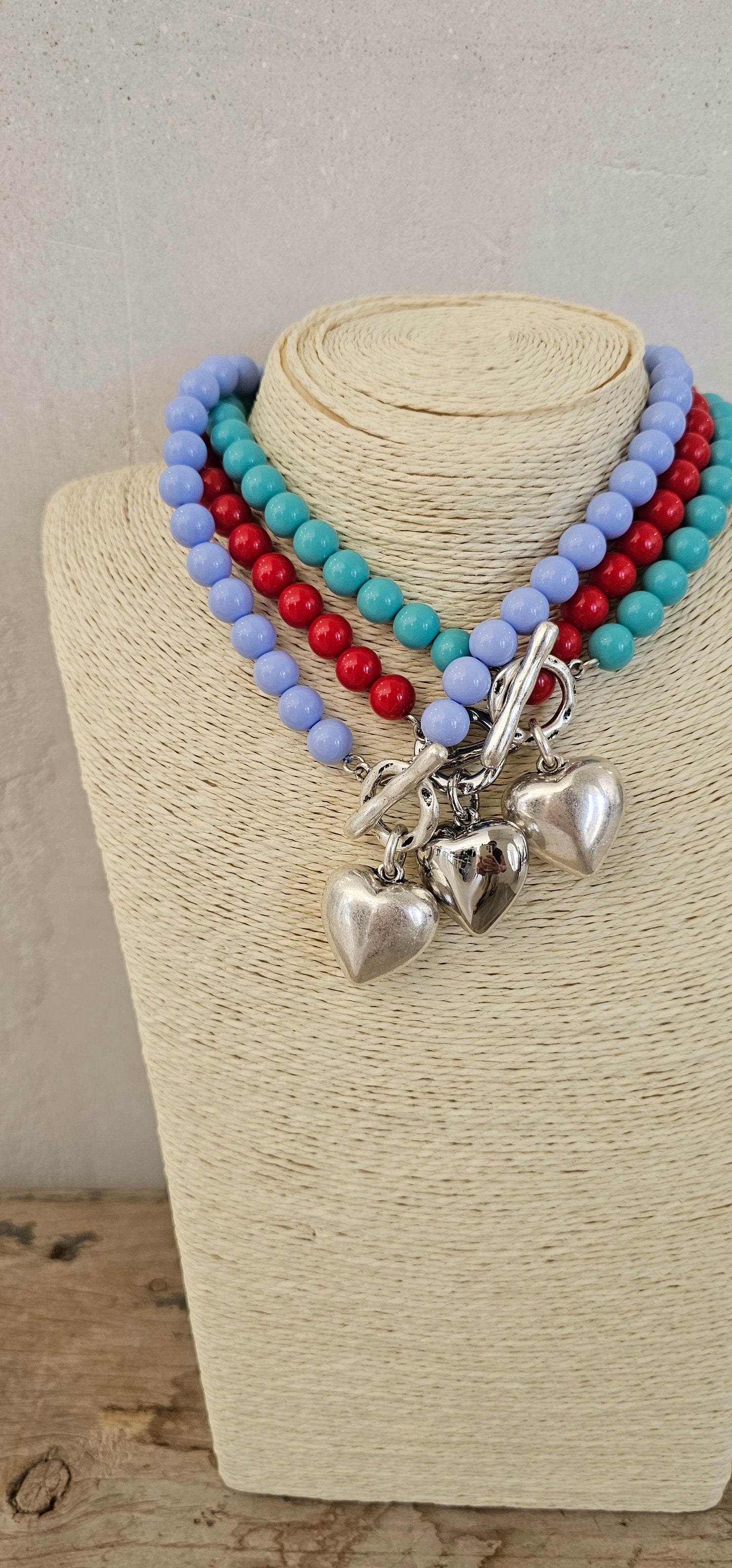 COLLAR CUORE TURQUESA