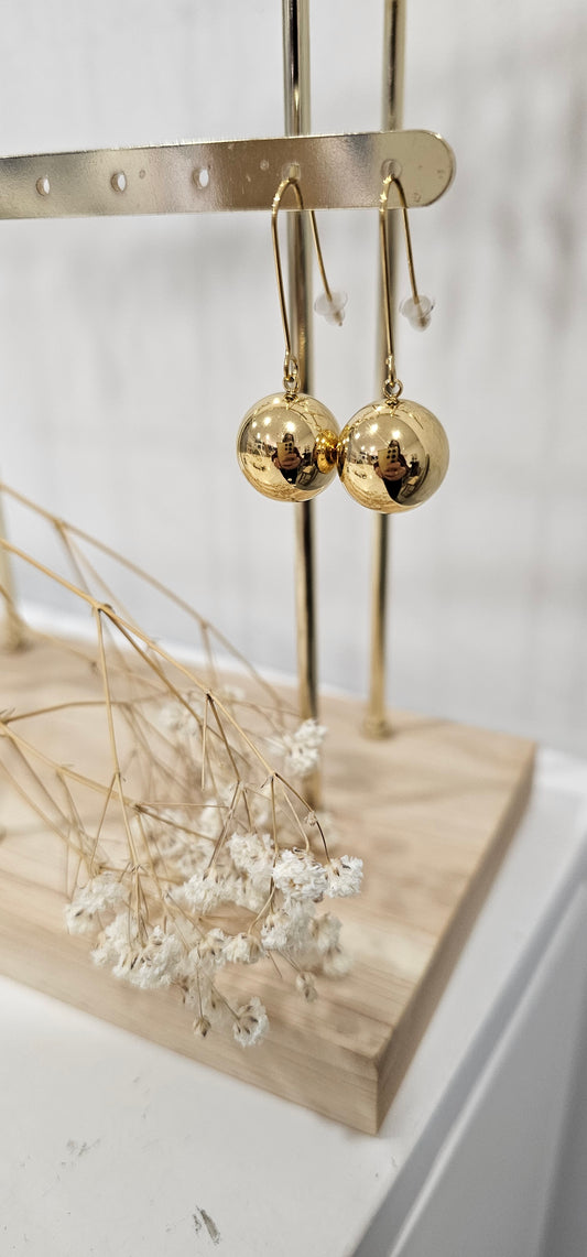 PENDIENTE BOLITAS ORO