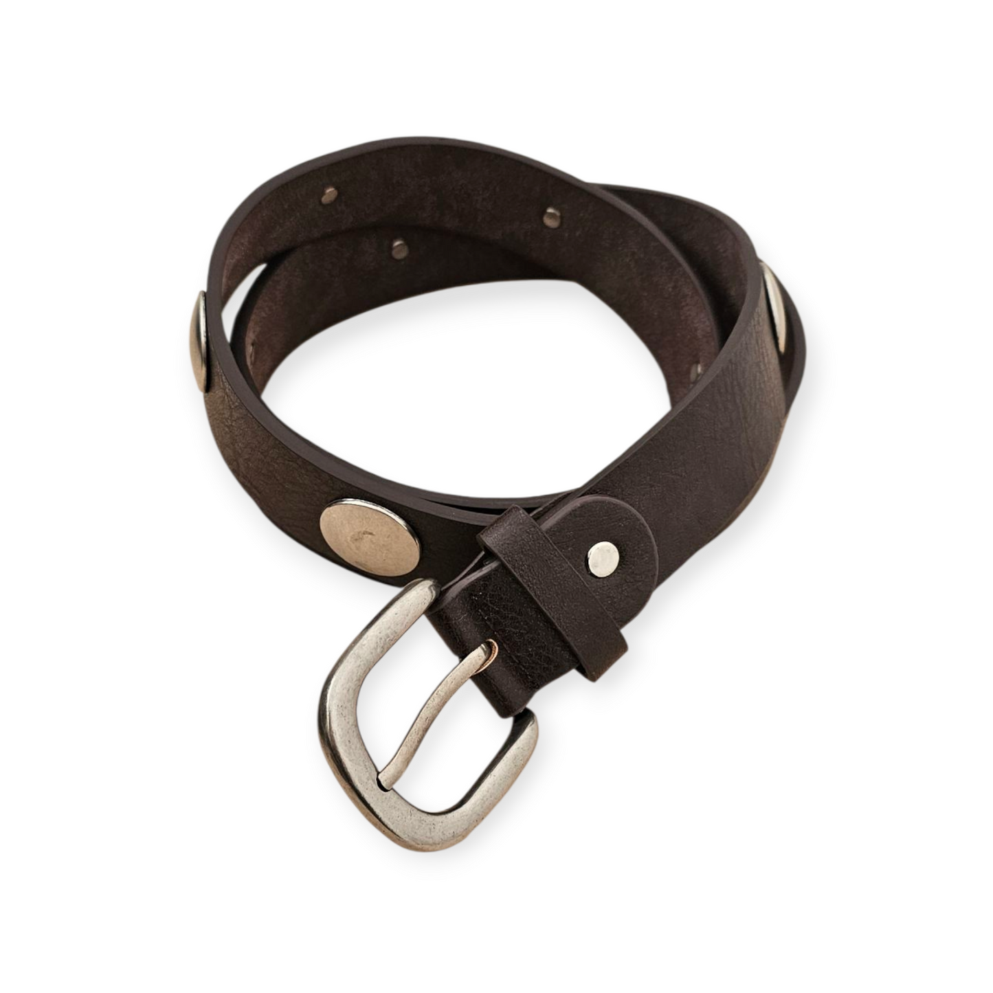 CINTURÓN TACHAS MARRÓN