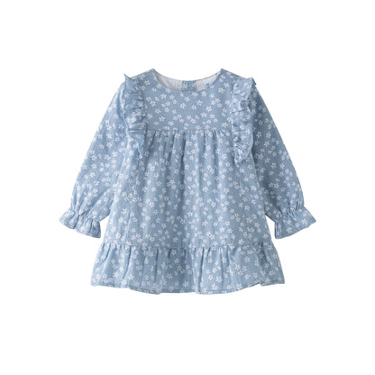 VESTIDO FLOR AZUL
