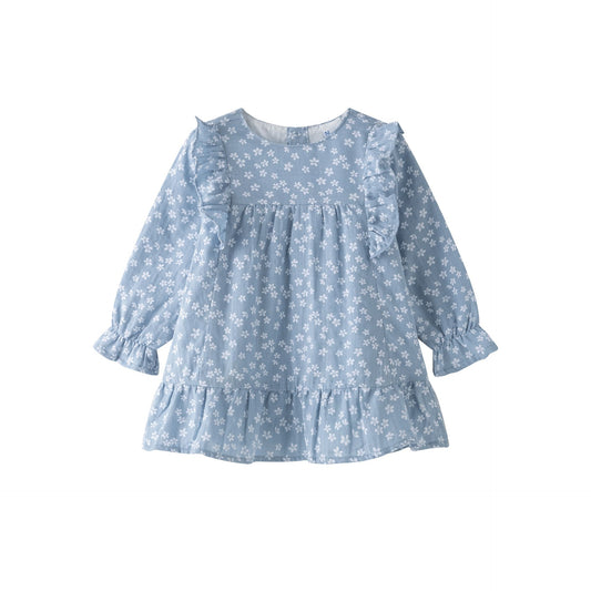 VESTIDO FLOR AZUL