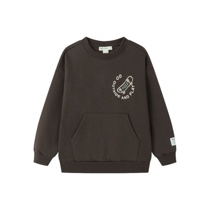 SUDADERA  SKATE MARRÓN