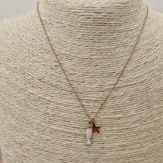 COLLAR PEZ ESTRELLA ROSA