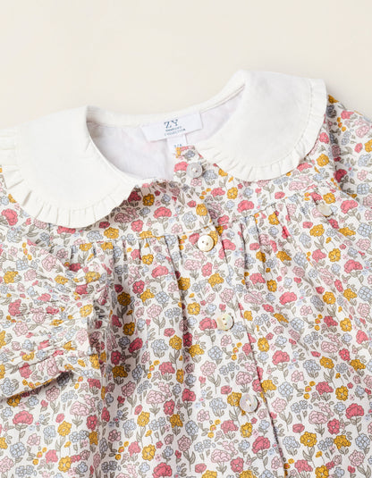 VESTIDO + CUBREPAÑAL FLORAL