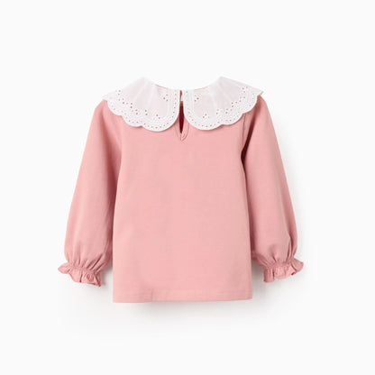 CAMISETA CUELLO BORDADO