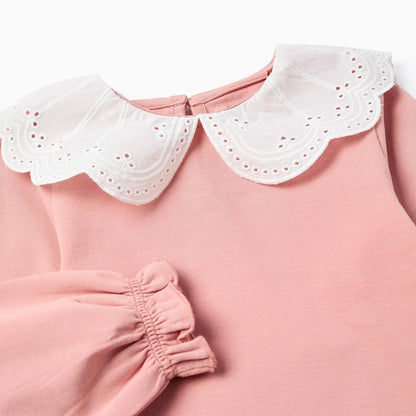 CAMISETA CUELLO BORDADO