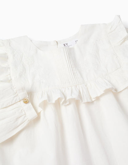 BLUSA ALGODÓN Y BORDADOS