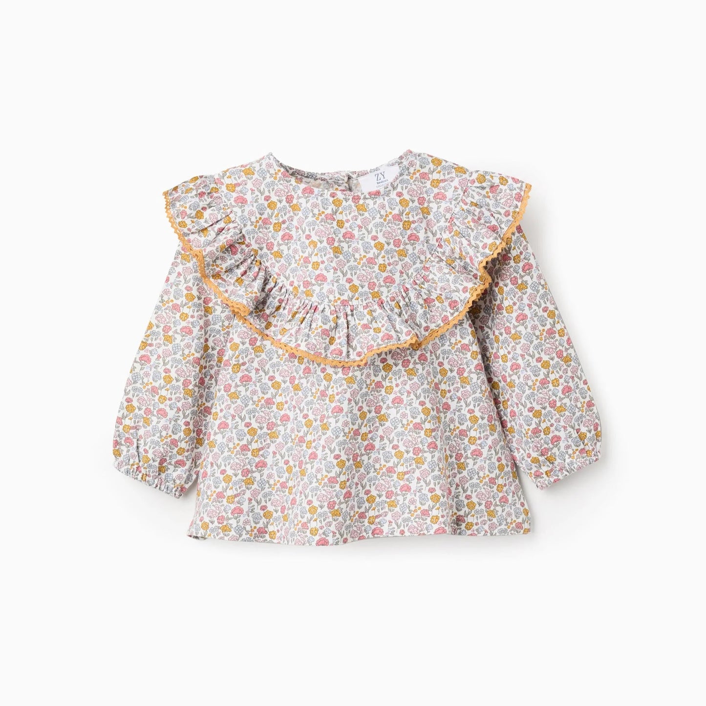 BLUSA FLORAL OCRE