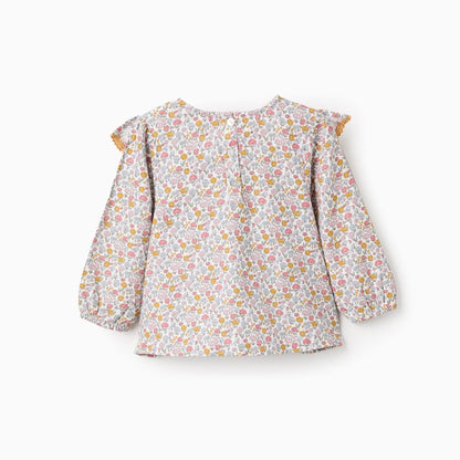 BLUSA FLORAL OCRE