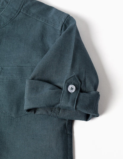 CAMISA LINO BEBE PETRÓLEO