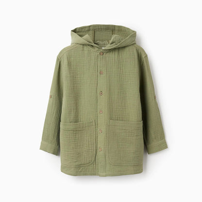 CAMISA NIÑO CAQUI