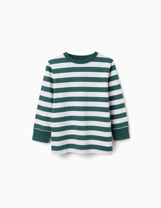 CAMISETA VERDE RAYAS