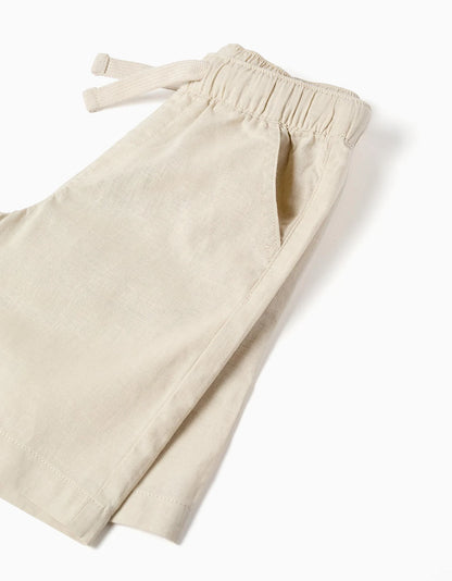 BERMUDAS LINO BEIGE