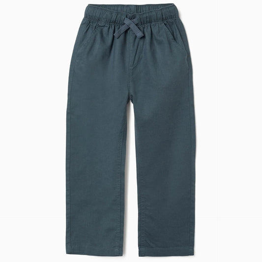 PANTALÓN LINO PETRÓLEO