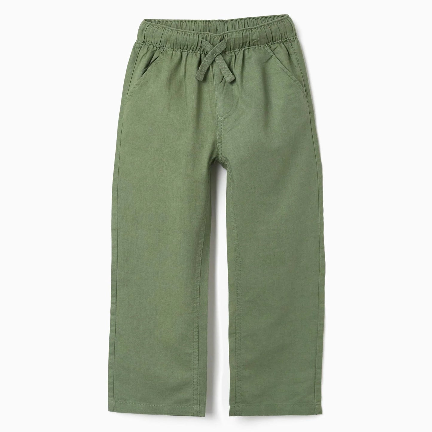 PANTALÓN LINO CAQUI