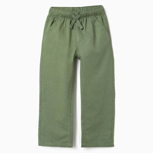 PANTALÓN LINO CAQUI