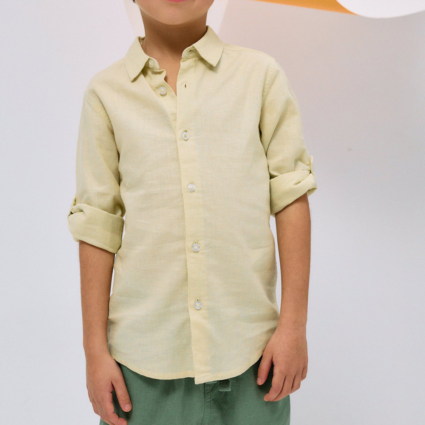 CAMISA LINO AMARILLO