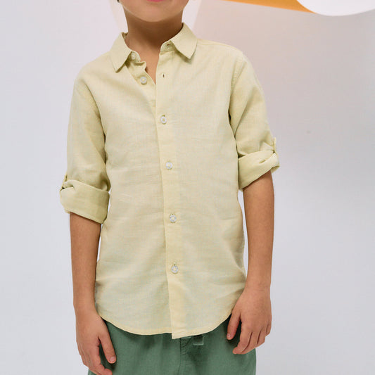 CAMISA LINO AMARILLO
