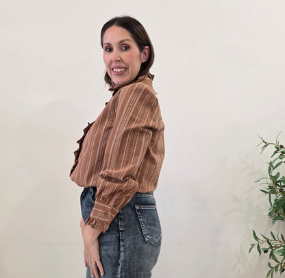CAMISA NAVAJO AVELLANA