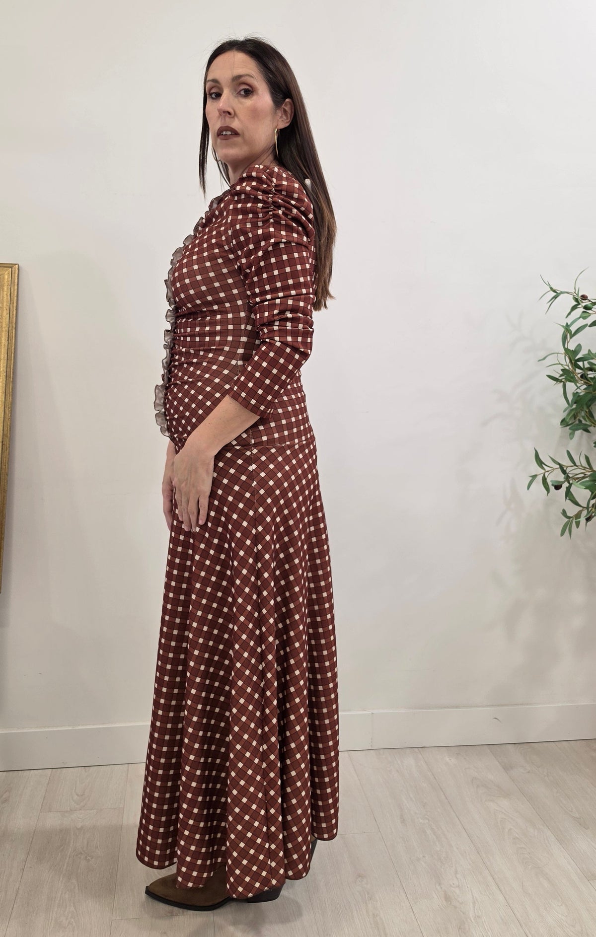 VESTIDO CUADROS CALDERO