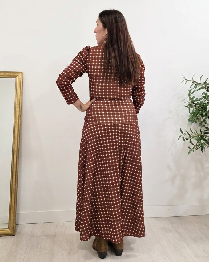 VESTIDO CUADROS CALDERO