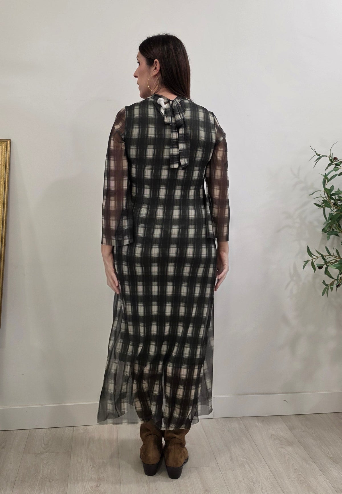 VESTIDO LAZO VERDE