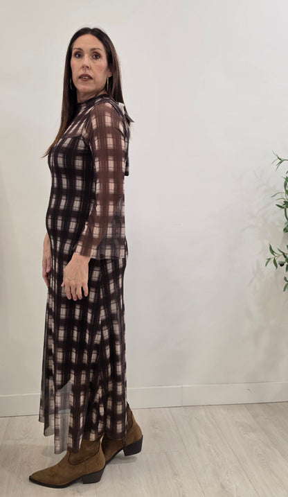 VESTIDO LAZO MARRÓN