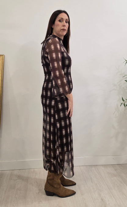 VESTIDO LAZO MARRÓN