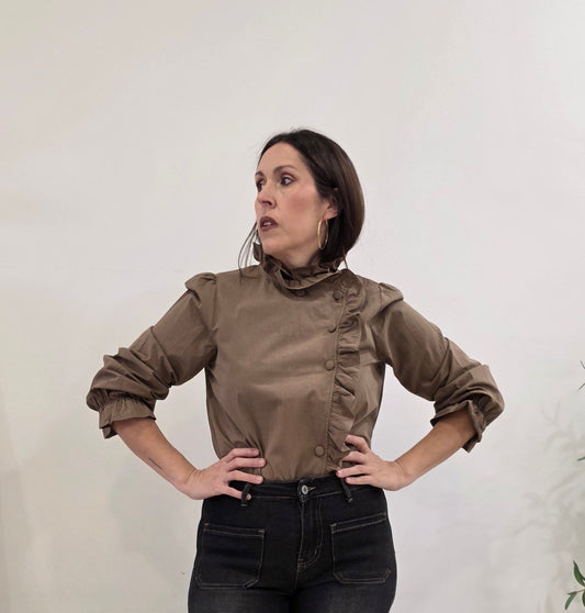 CAMISA SEPTIEMBRE TAUPE