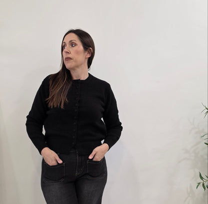 CHAQUETA BOTÓN NEGRO