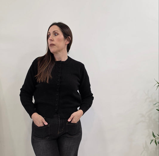 CHAQUETA BOTÓN NEGRO
