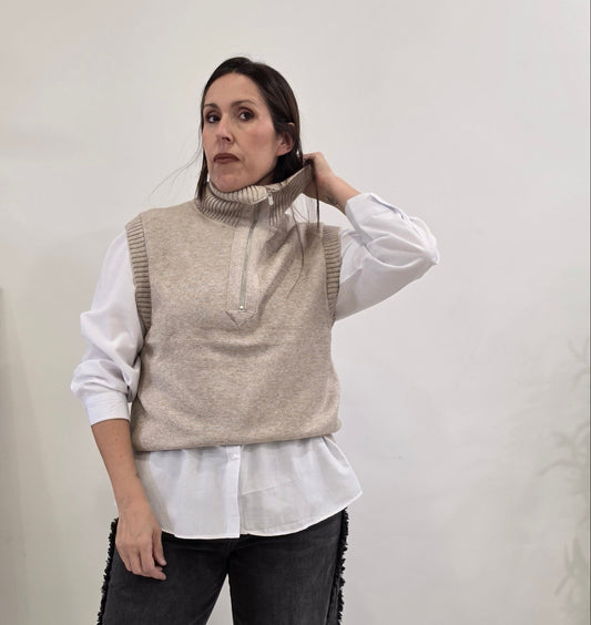 CHALECO BEIGE