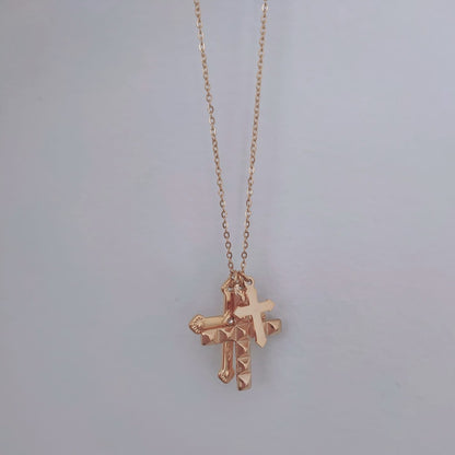 COLLAR TRES CRUCES DORADO