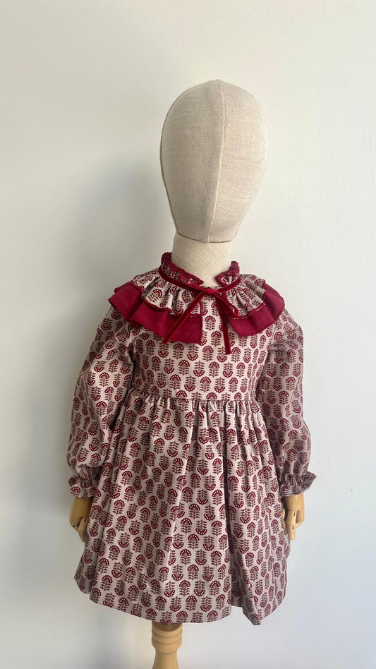 VESTIDO PIEDRA BURDEOS