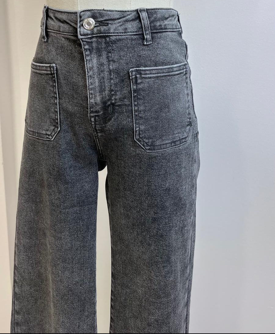 VAQUERO GRIS BOLSILLOS