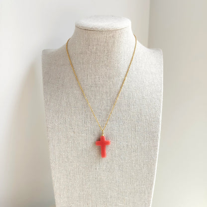 COLLAR CRUZ CORAL
