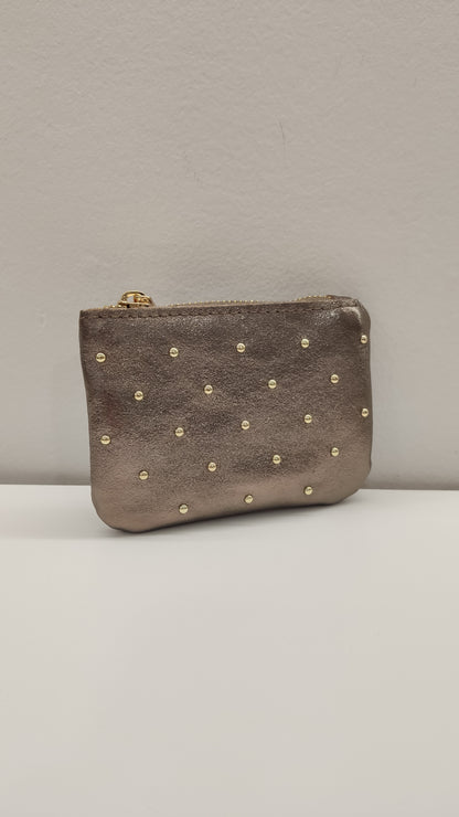 MONEDERO PIEL TACHAS