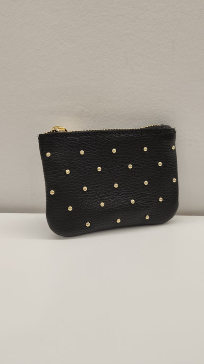 MONEDERO PIEL TACHAS