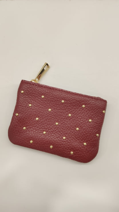 MONEDERO PIEL TACHAS