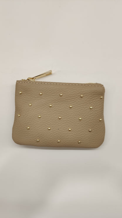 MONEDERO PIEL TACHAS