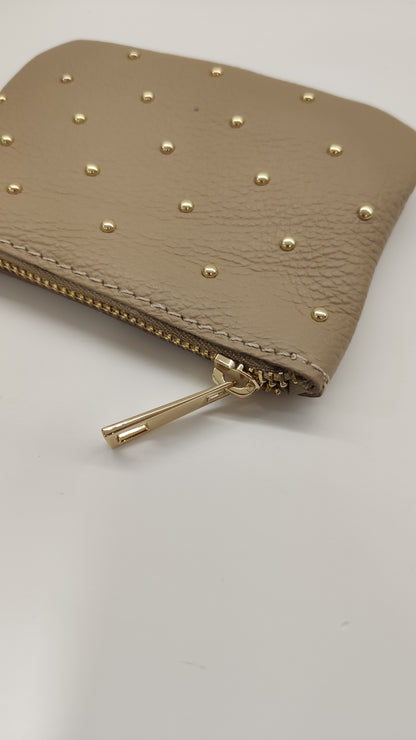 MONEDERO PIEL TACHAS