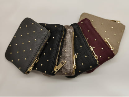 MONEDERO PIEL TACHAS