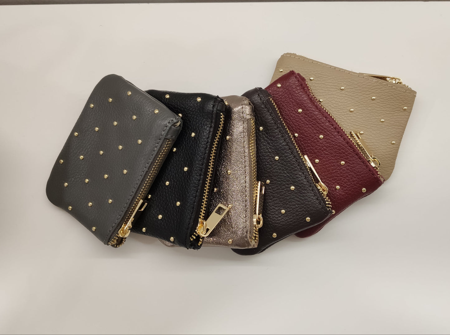 MONEDERO PIEL TACHAS